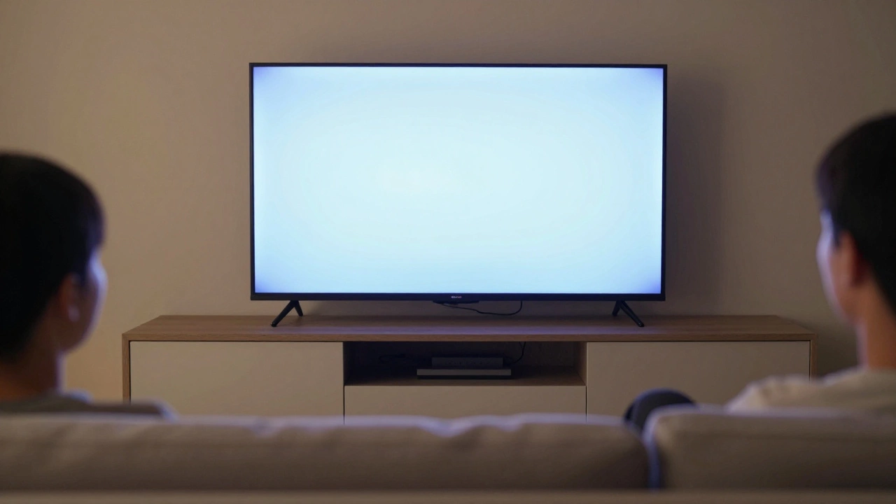 TV centered at eye level for comfortable viewing