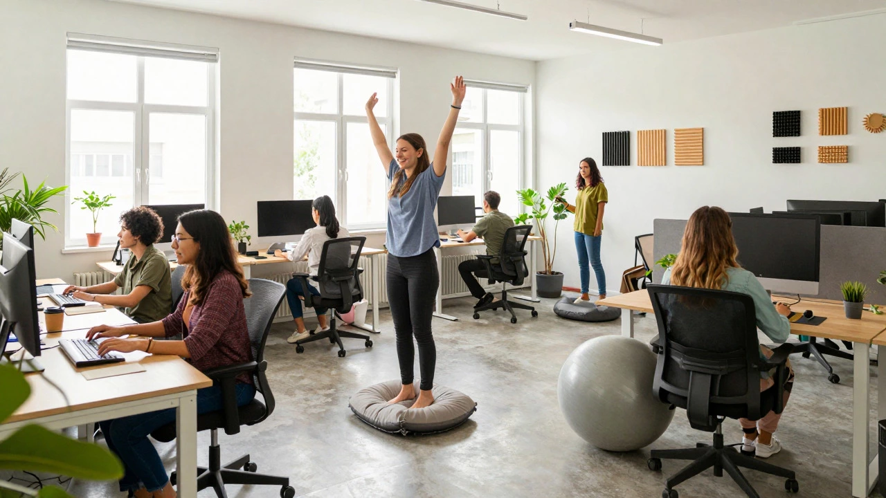 Inclusive workspace with active seating