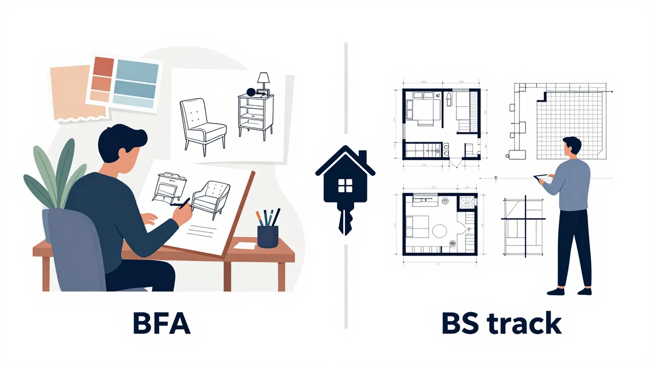 Split graphic contrasting creative art and technical engineering in design degrees