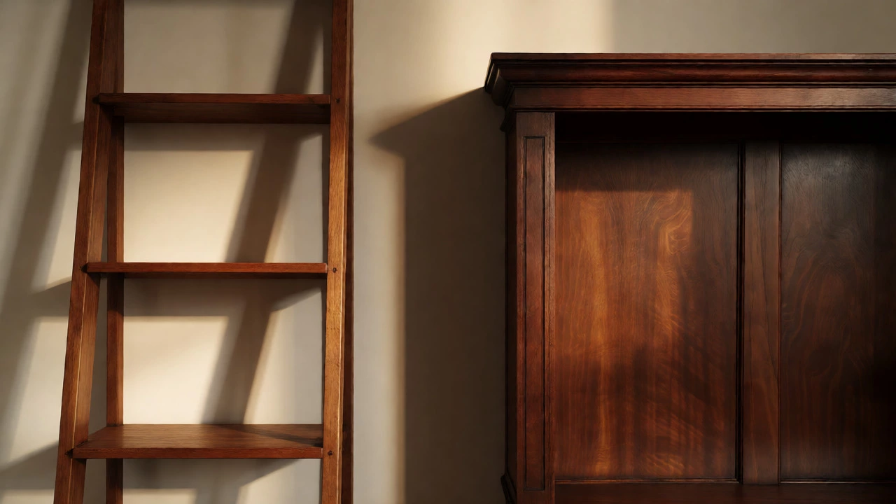 Side-by-side comparison of open shelf and solid-back bookcase